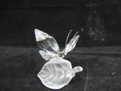 Swarovski Butterfly on leaf figurine